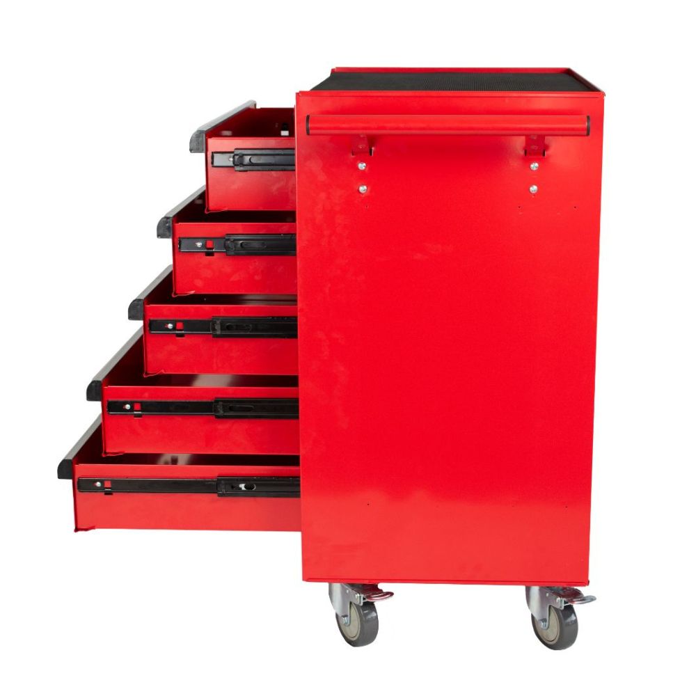 3 tier steel cart with double drawer lockable trolly.
