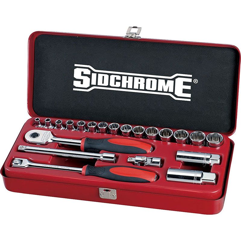 Sidchrome Socket Set 3/8 Drive Metric 21 Pieces