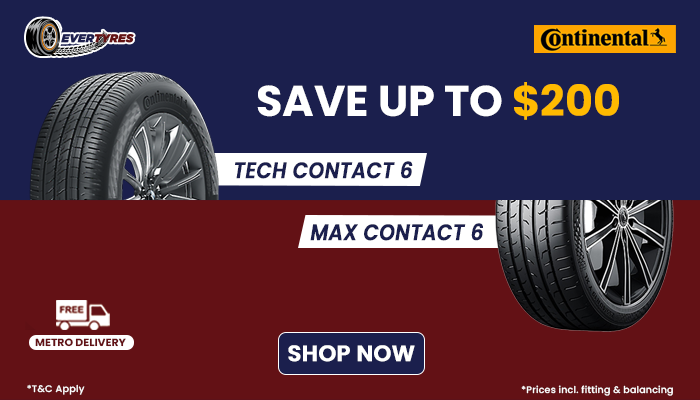 Continental – Save Up To $200 on Selected Tyres